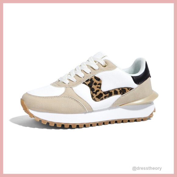 Women's Platform Sneakers with Memory Foam, Slip-Resistant, Size 8.5